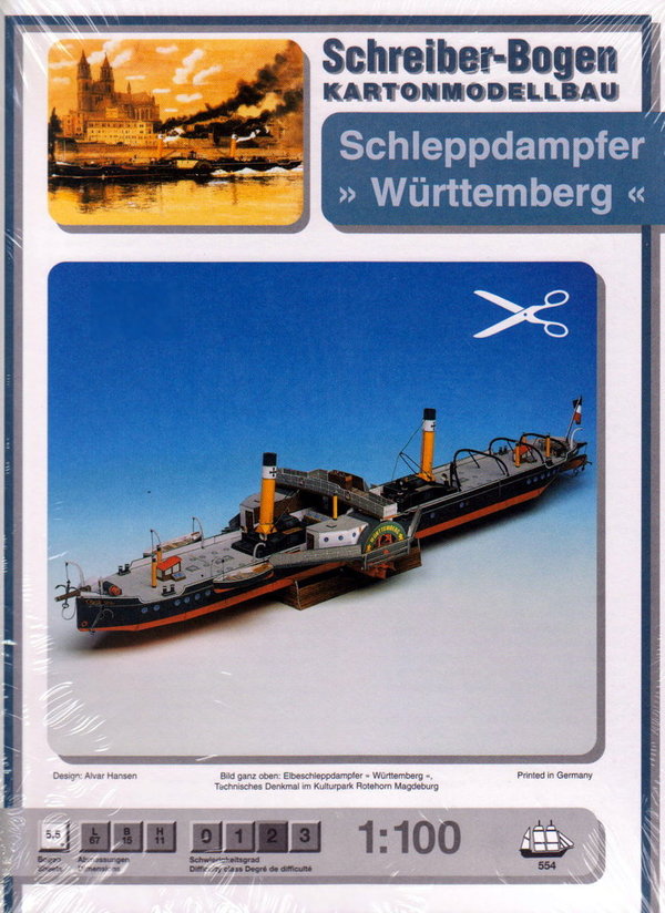 aue 00554 - Schleppdampfer Württemberg - 1:100