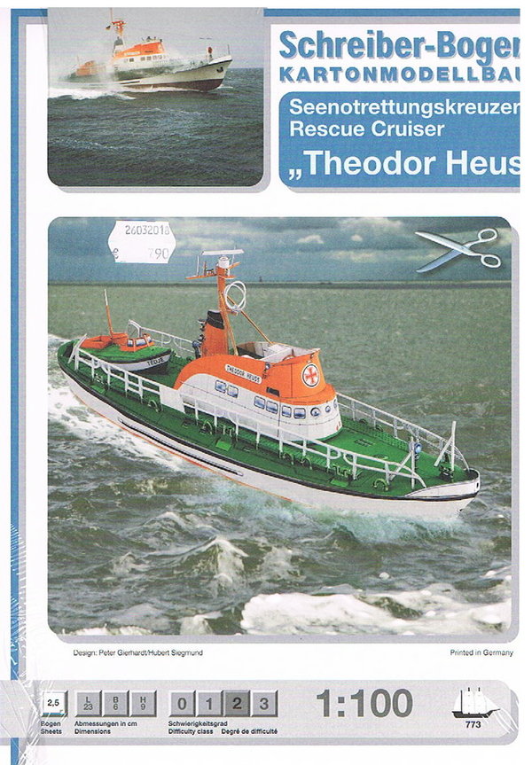 aue 00773 - Seenotrettungskreuzer der DGzRS Theodor Heuss - 1:100