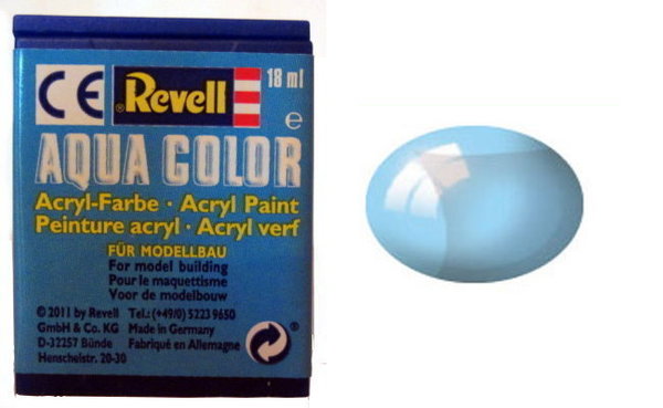 Farbe 752 - blau - transparent - glänzend - Revell Aqua-Color-Acrylfarbe 18ml