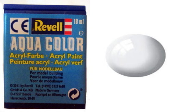 Farbe 04 - weiß - RAL 9010 - glänzend - Revell Aqua-Color-Acrylfarbe 18ml