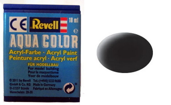 Farbe 08 - schwarz - RAL 9011 - matt - Revell Aqua-Color-Acrylfarbe 18ml
