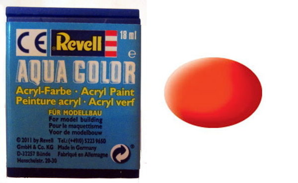 Farbe 25 - leuchtorange - matt - Revell Aqua-Color-Acrylfarbe 18ml