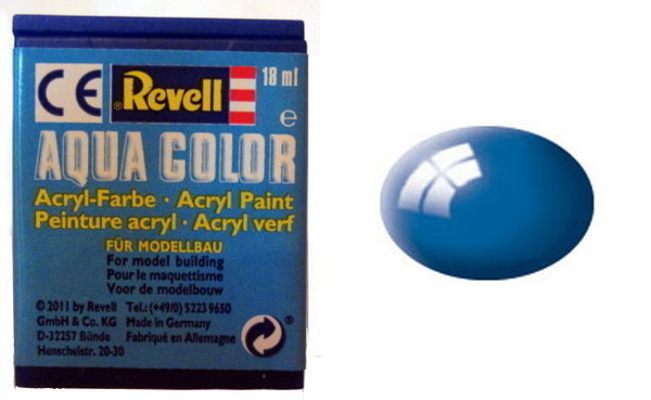 Farbe 52 - blau - RAL 5005 - glänzend - Revell Aqua-Color-Acrylfarbe 18ml