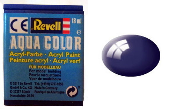 Farbe 54 - nachtblau - RAL 5022 - glänzend - Revell Aqua-Color-Acrylfarbe 18ml