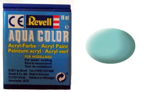 Farbe 55 - lichtgrün - RAL 6027 - matt - Revell Aqua-Color-Acrylfarbe 18ml