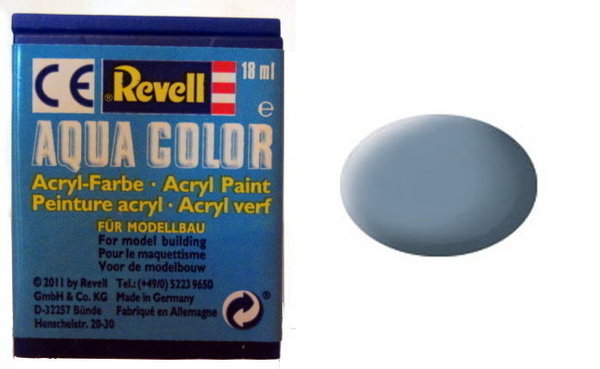 Farbe 57 - grau - RAL 7000 - matt - Revell Aqua-Color-Acrylfarbe 18ml
