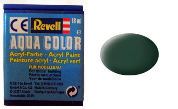 Farbe 68 - dunkelgrün - matt - Revell Aqua-Color-Acrylfarbe 18ml