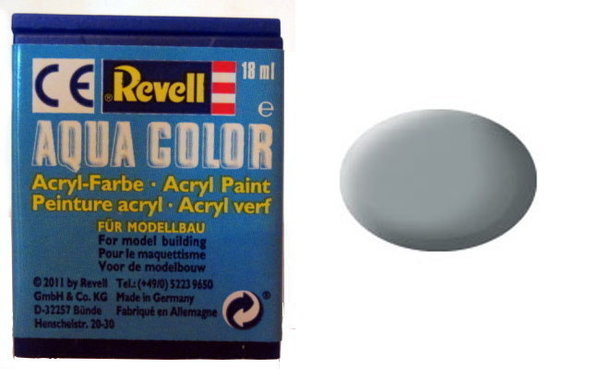 Farbe 76 - hellgrau - matt - Revell Aqua-Color-Acrylfarbe 18ml
