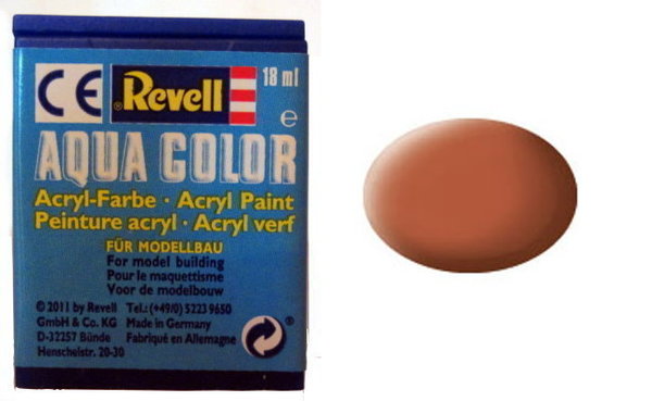 Farbe 85 - braun - RAL 8023 - matt - Revell Aqua-Color-Acrylfarbe 18ml
