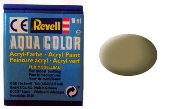 Farbe 86 - khakibraun - RAL 7008 - matt - Revell Aqua-Color-Acrylfarbe 18ml