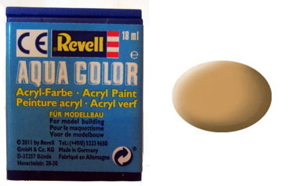 Farbe 88 - ocker - RAL 1011 - matt - Revell Aqua-Color-Acrylfarbe 18ml