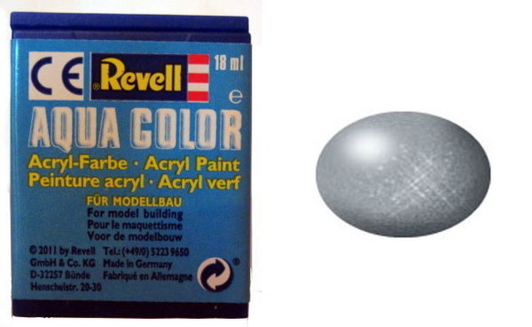 Farbe 91 - eisen - metallic - Revell Aqua-Color-Acrylfarbe 18ml