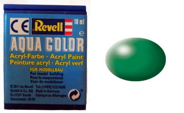 Farbe 364 - laubgrün - RAL 6001 - seidenmatt - Revell Aqua-Color-Acrylfarbe 18ml