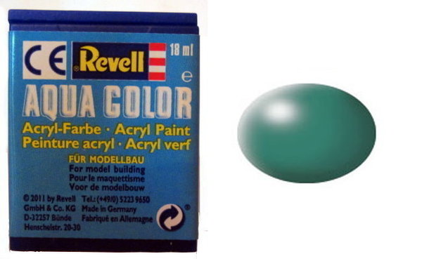 Farbe 365 - patinagrün - RAL 6000- seidenmatt - Revell Aqua-Color-Acrylfarbe 18ml